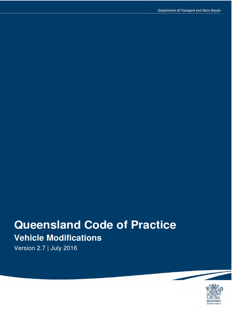 Queensland Code of Practice: Vehicle Modifications | PDF | Airbag ...