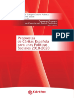 Propuestas de Cáritas Española Para Unas Políticas Sociales 2010-2020. Congreso Europeo Sobre Pobreza y Excusión Social