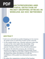Privacy-preserving and Truthful Detection of Packet Dropping Attacks