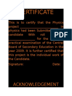 Certificate: Acknowledgement