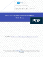 CBSE 12th Physics 2014 Unsolved Paper Delhi Board