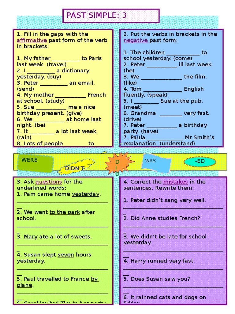 Past Simple All Forms | PDF | Foreign Language Studies