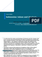 Indonesian Values and Ideology: Course Outline
