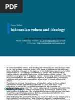 Indonesian Values and Ideology: Course Outline