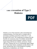 The Prevention of Type 2 Diabetes