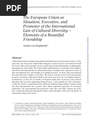19ejil Bogdandy Eu Situation Multiculturalism International Law