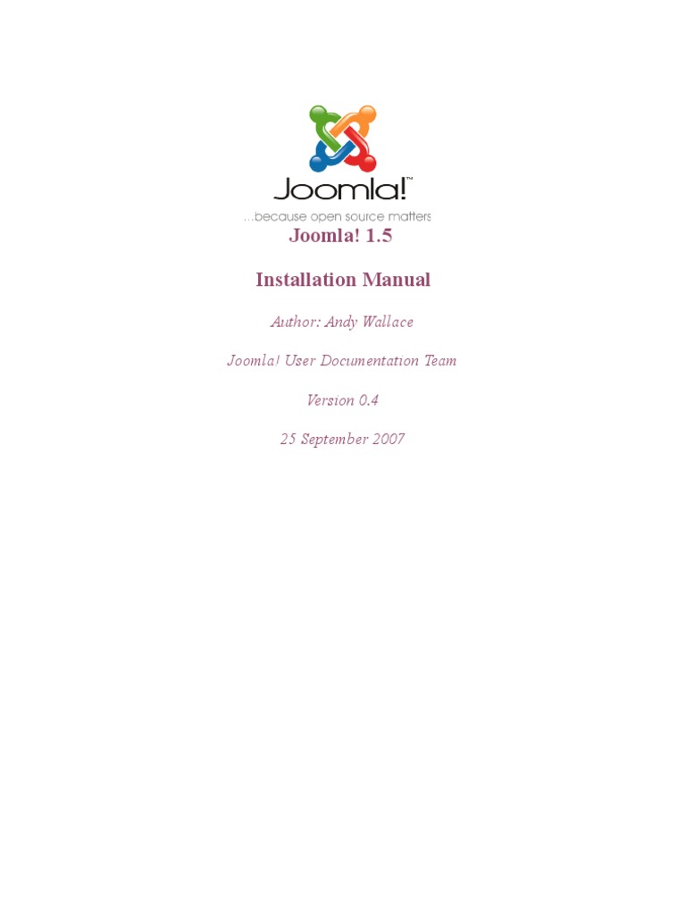 Joomla 1.5 Installation Manual | PDF | File Transfer Protocol | Joomla