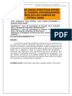 Relaciones Socio-Afectivas Entre Jugadores, Padres, Entrenadores