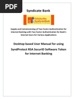 Syndicate Bank User Manual Desktop Based Software-Token V 3.1