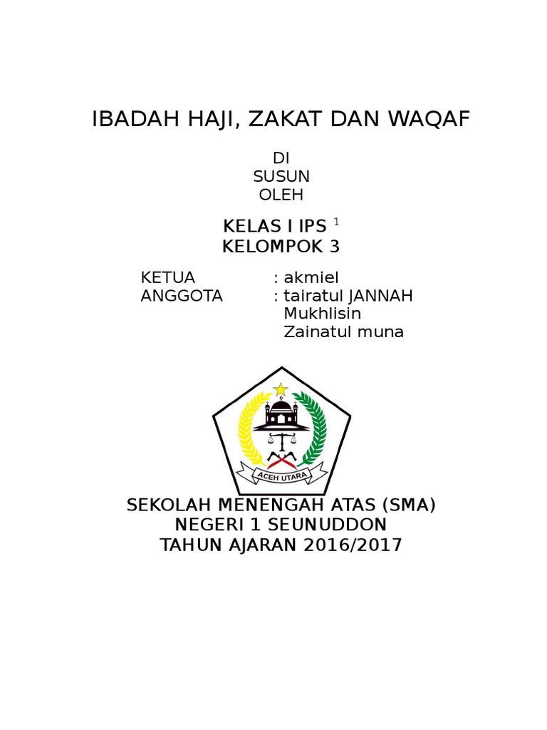 Ibadah Haji Zakat Dan Waqaf