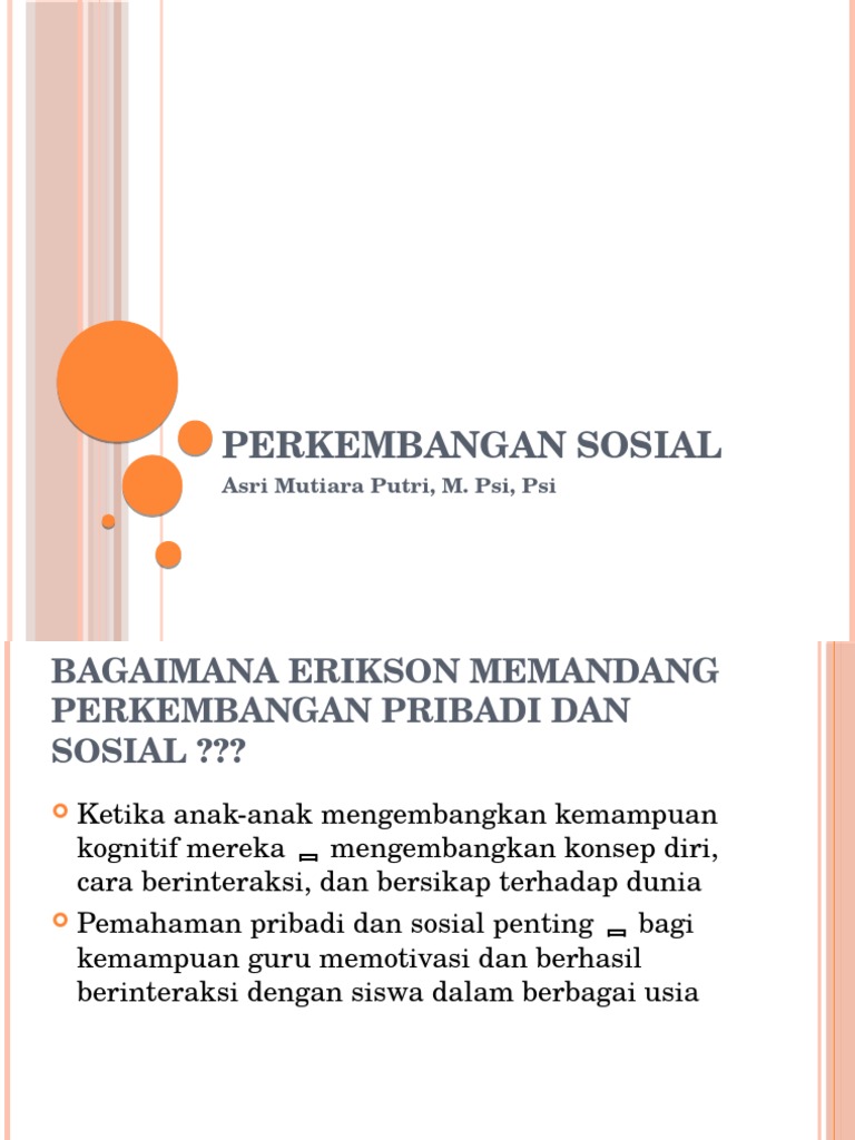 Perkembangan Sosial Dan Moral