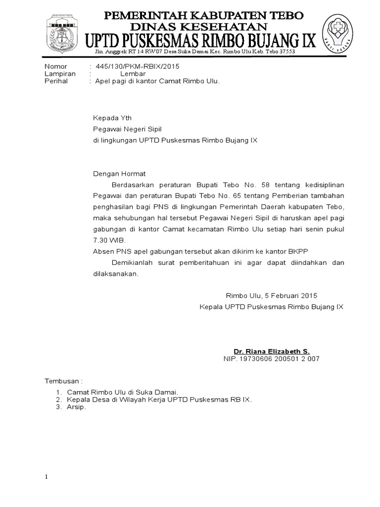 Surat Apel Pagi | PDF