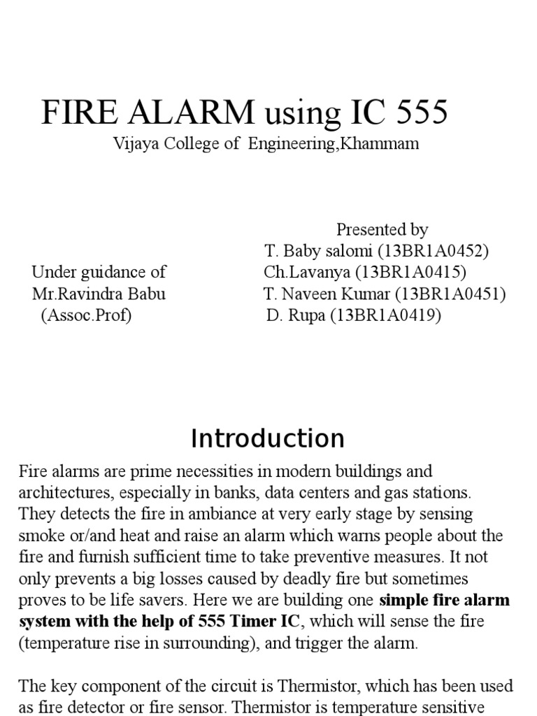 Fire Alarm Circuit with IC 555 | PDF | Science & Mathematics