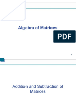 Algebra of Matrices