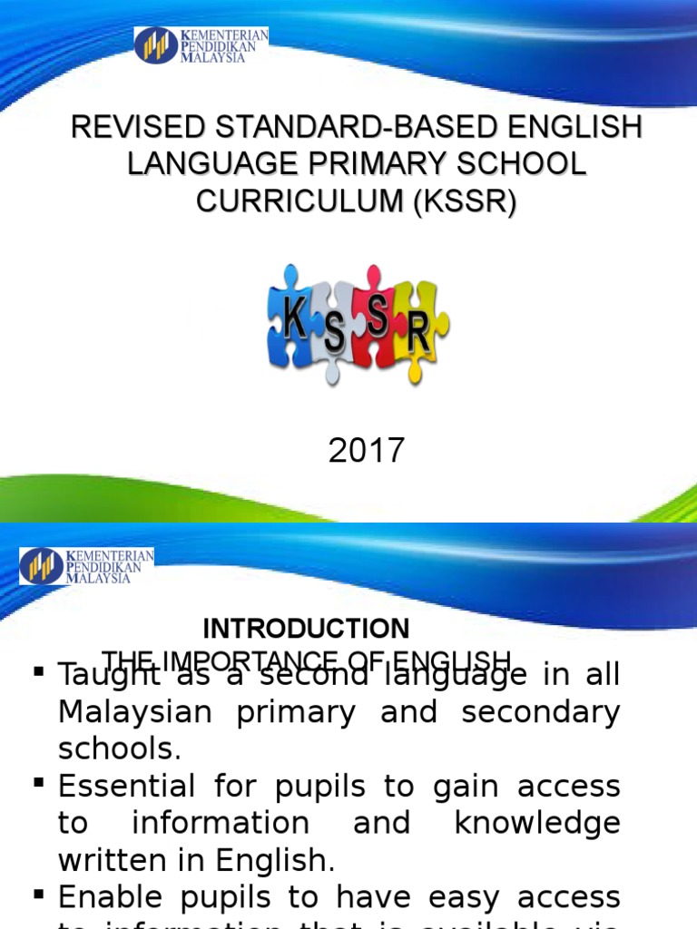KSSR English Curriculum for Primary 1-6 | PDF | Project Based Learning ...