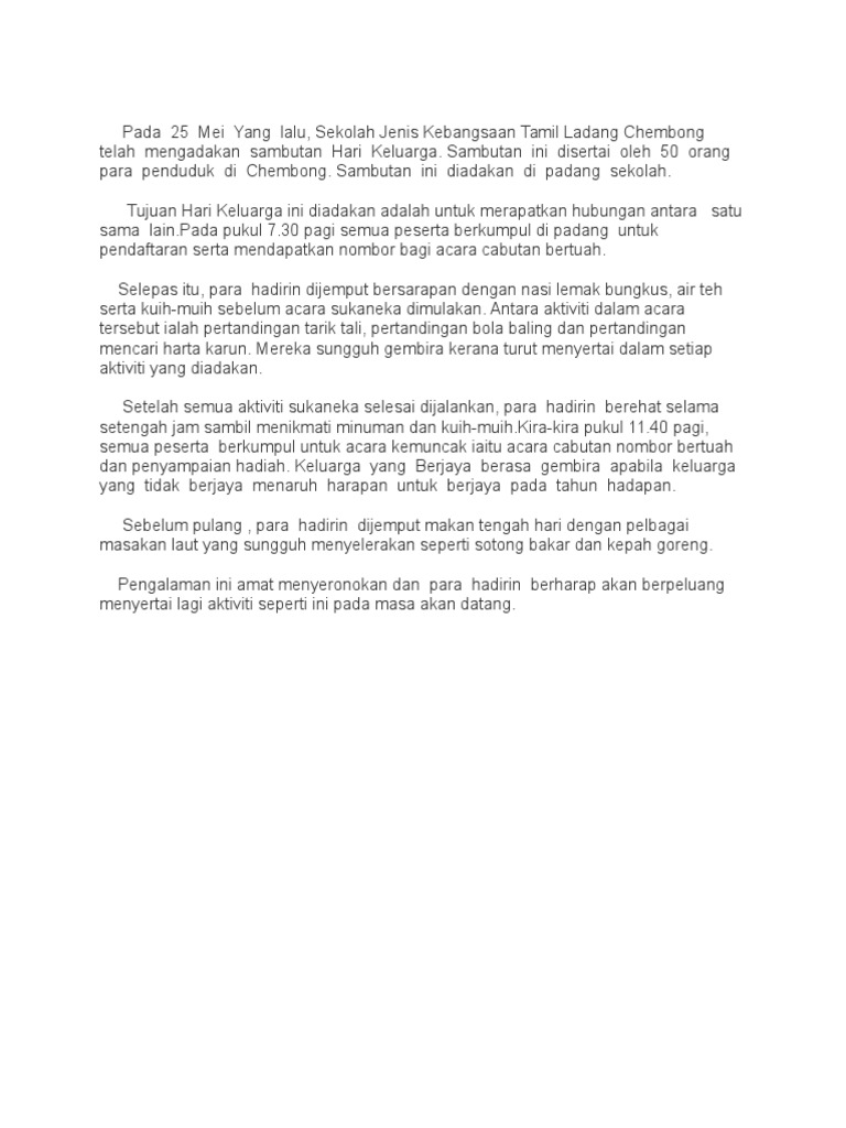 Bebas Hari Keluarga Pdf