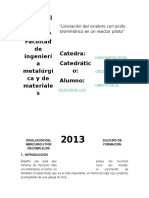 Disolucion Del Sulfuro de Mercurio II Por Formación Decomplejos