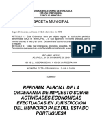 Reforma Parcial de La Ordenanza de Impuesto Sobre Actividades Economicas Definitiva