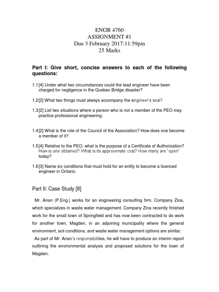 Engineering Ethics Assignment 1 | PDF