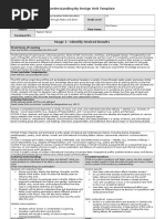 Understanding by Design Unit Plan