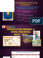 Produccion Minera A Nivel Nacional