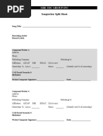 TDC - Songwriter Split Sheet BLANK