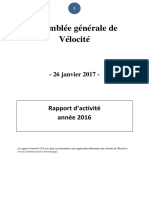 rapport moral association vélocité Avranches 2016