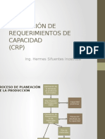 Planeación de Requerimientos de Capacidad (CRP) : Ing. Hermes Sifuentes Inostroza