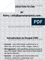 Introduction to Drupal CMS