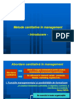 Metode Cantitative in Management 2