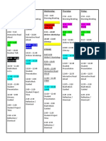 Second Semester Schedule 2017