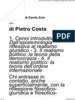 Costa, Il Realismo Di Danilo Zolo, In Jura Gentium