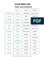 Capitals and Countries