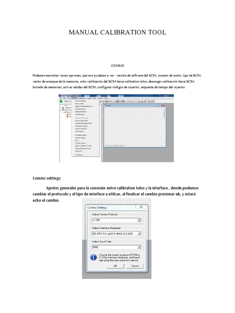 Manual de Herramienta de Calibración ECM | PDF | Software ...