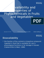 Bioavailability and Properties of Phytochemicals in Fruits and Vegetables