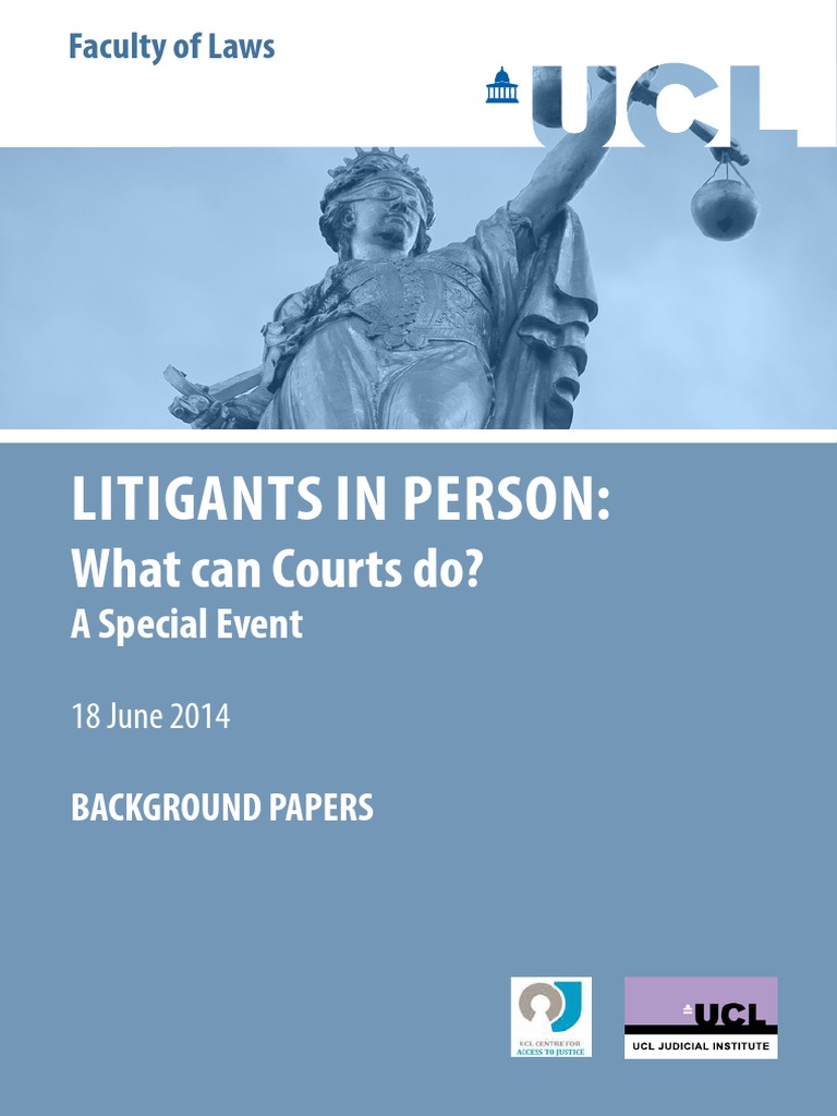 Litigants in Person What Can Courts Do June 2014 PDF Judge Lawsuit