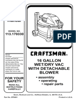 Craftsman 16 Gal Wet Vac - 113.170330