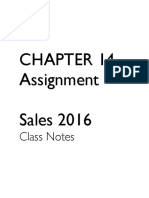 Sales 2016 Gulapa Class Notes - Chapter 14 Assignment