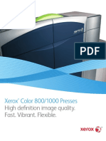 Xerox Color 800/1000 Presses: High Definition Image Quality. Fast. Vibrant. Flexible