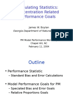 Calculating Statistics: Concentration Related Performance Goals