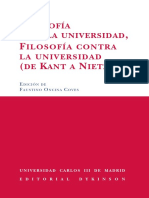 Filosofía para la Universidad, Filosofía contra la Universidad (De Kant a Nietzsche)