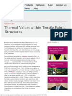 Thermal Values Within Tensile Fabric Structures