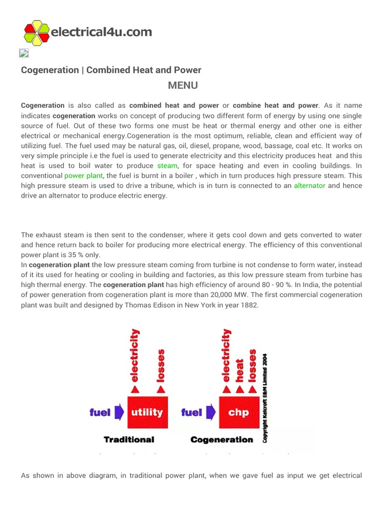 Cogen | PDF | Cogeneration | Power Station