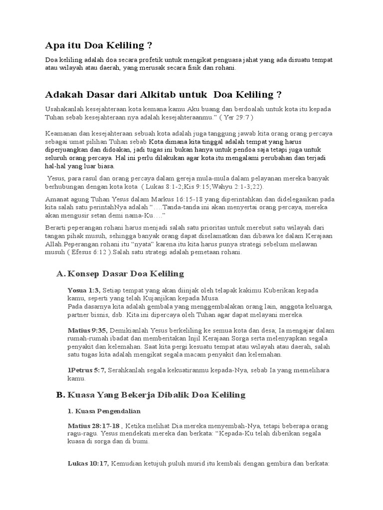 Apa Itu Doa Keliling