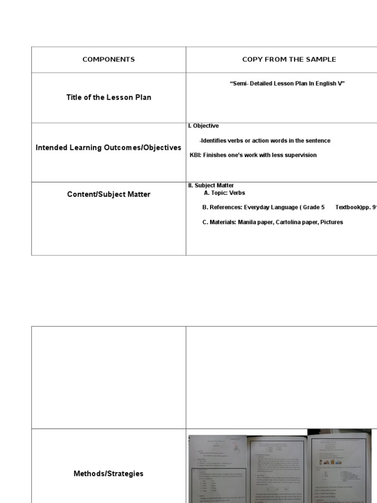 Lesson Plan Critique Matrix PDF Lesson Plan Cognition