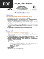 Low Pass Filter 1st Order