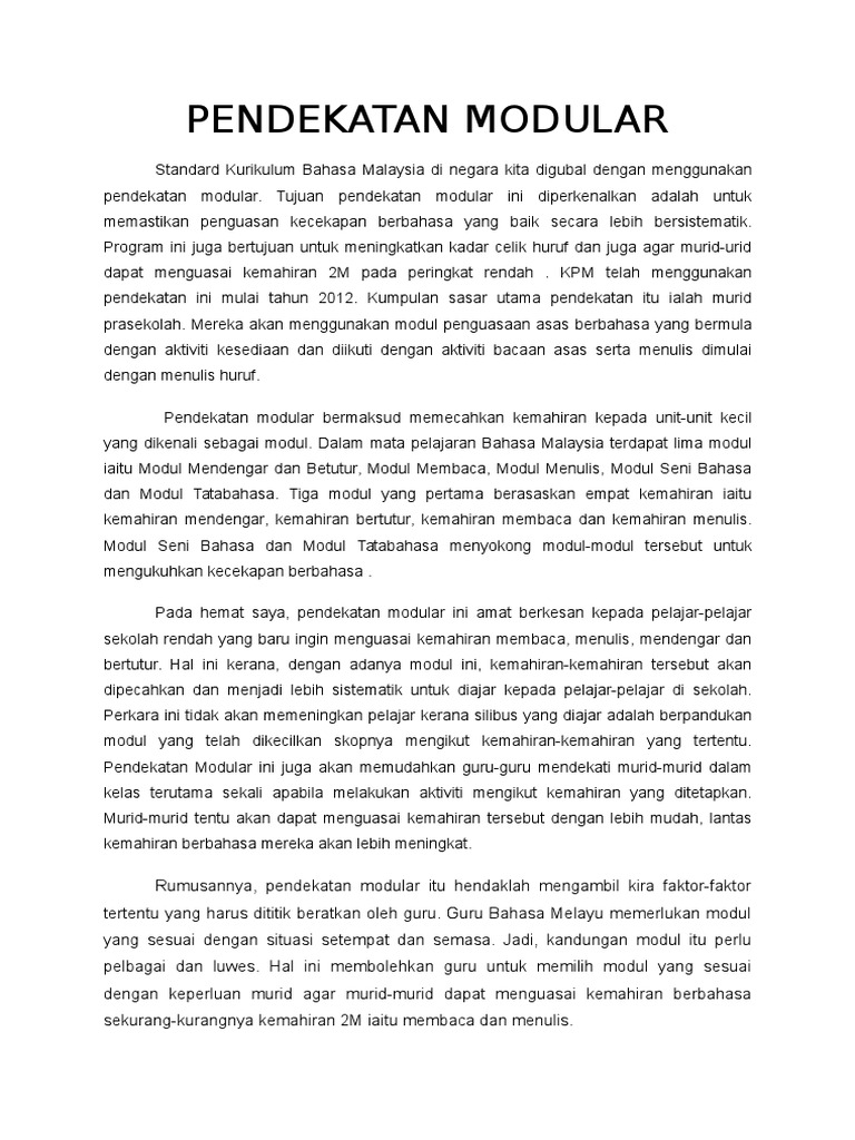 Pendekatan Modular Pdf