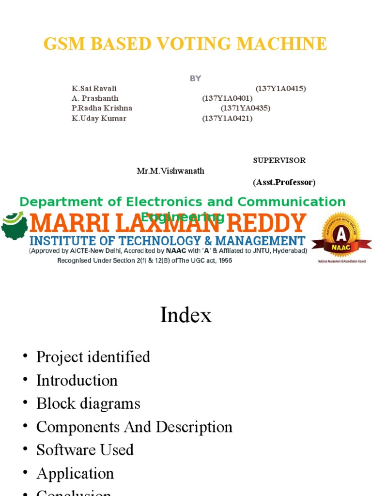 GSM Voting Machine for Secure Elections | PDF