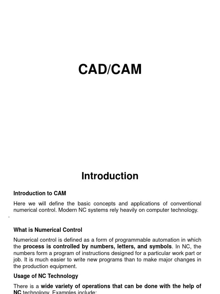 Understanding Numerical Control in CAM | PDF | Numerical Control ...