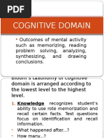 Cognitive Domain